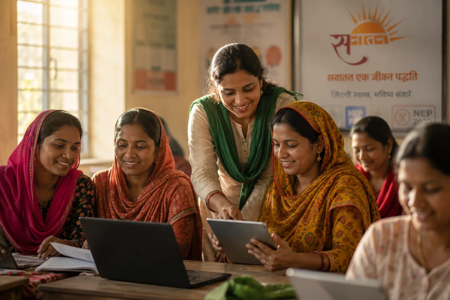 Students studying Indian knowledge systems